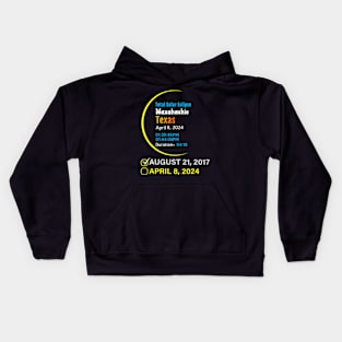 2024 Total Solar Eclipse April 8 In Texas Waxahachie Kids Hoodie